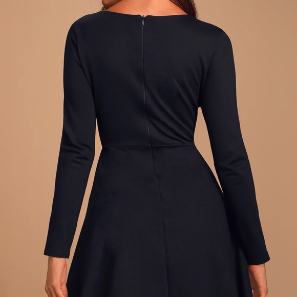 Lulus Forever Chic Black Long Sleeve Dress, M - Picture 3 of 5